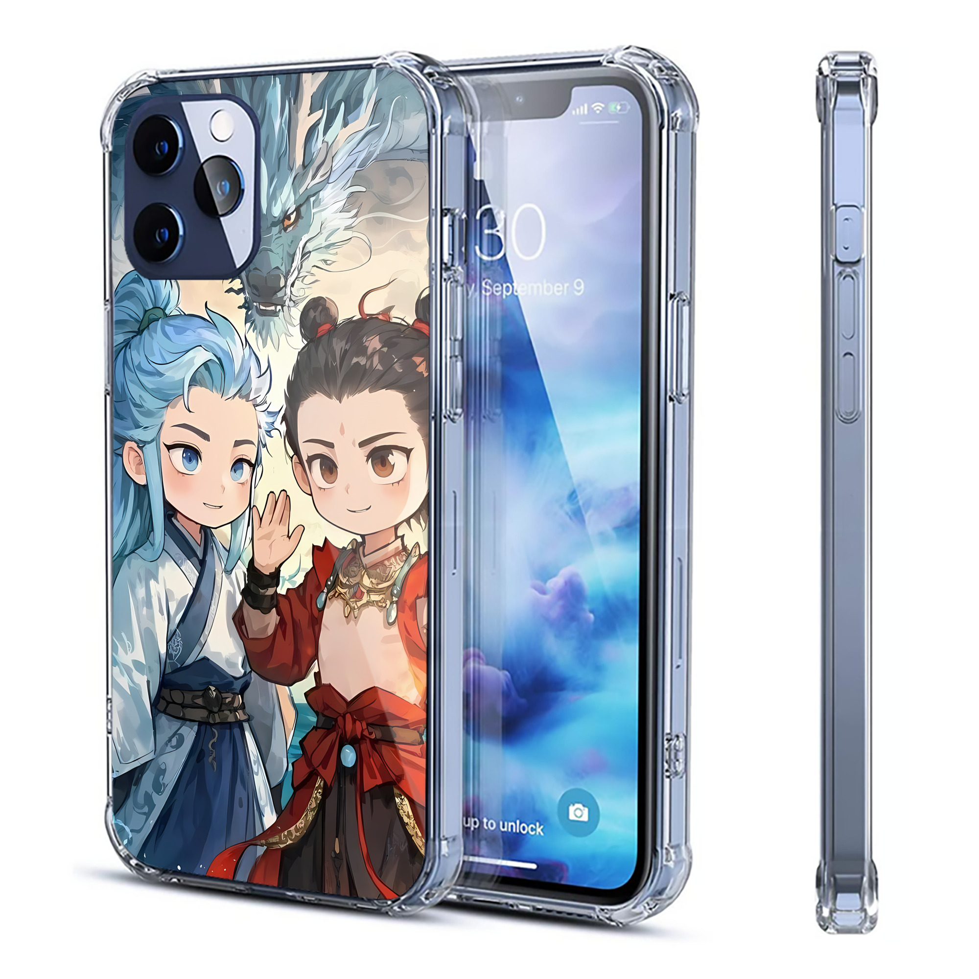 （画像用） Ne Zha 2 ナタ 魔童の大暴れ 【iPhone 12シリーズ対応】透明スマホケース（クリアソフトケース）